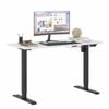 Advwin Standing Desk Electric Height Adjustable 120x60cm White Desktop Black Frame