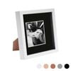 Nicola Spring 8 X 8 3d Shadow Box Photo Frame - Craft Display Picture Frame With 4 X 4 Mount - Glass Aperture - White