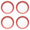 4PK Porto Porcelain Night Before Christmas Dinner Plate 27cm Red