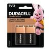 Duracell 9V Coppertop Batteries - 2 Pack