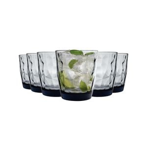 Bormioli Rocco Diamond Double Old Fashioned Tumbler Glasses Set - 390ml - Pack of 6