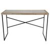 LVD Bateau Timber/Tempered Glass 80x120cm Console Table Furniture Rect BRWN/BLK
