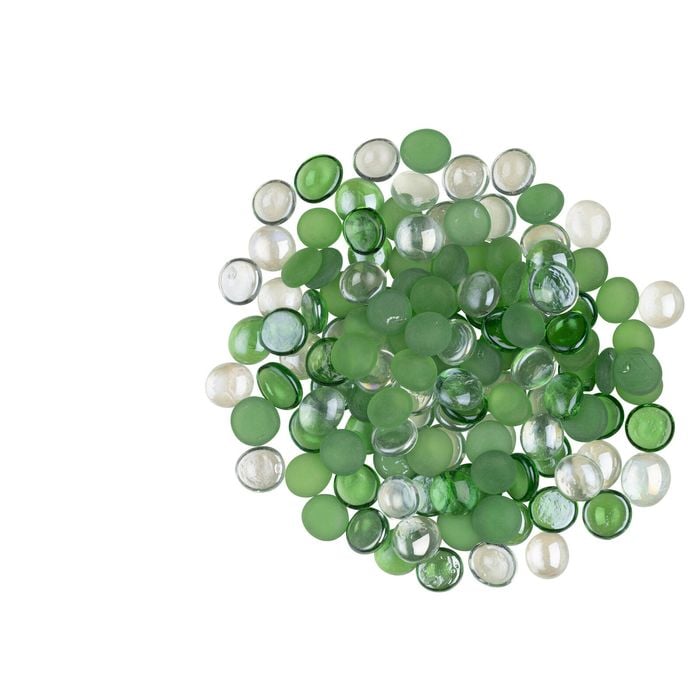 Tuscan Path 1kg 17-19mm Green Glass Decorative Gems