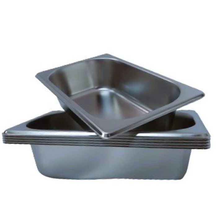 LCE Gastronorm GN Pan Quarter Size 1/4 GN Pans 65mm (Pack of 6)