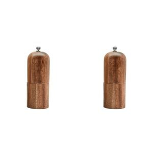 2PK Essen Acacia Wood Spice Grinder 5x13 Pepper Mill Durable Kitchenware Brown