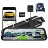 10Inch 4K Mirror Dash Cam, 2K Rear Camera, WiFi GPS ADAS BSD, Stream Media, 64GB Included