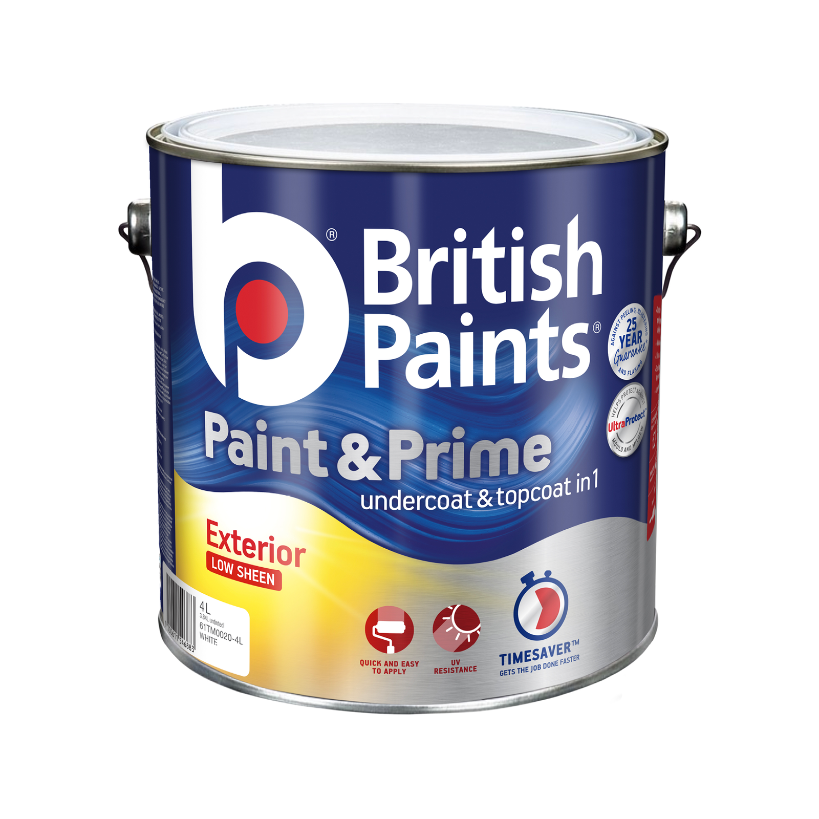 British Paints Ceiling Paint & Prime White - 4L