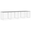 vidaXL Chicken Coop Chicken Cage Hen House with Roof Light Grey Galvanised Steel