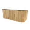 Modern Hotel Lobby HALO Reception Desk 240cm(W)x82cm(D)x105cm(H)- Oak & White
