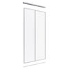 Lugna 2400 x 1200mm Clear Anodised Optiglass Panels Wardrobe Double Sliding Doors