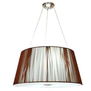 Brown shade Paolo 60cm 3 Light Drum Pendant