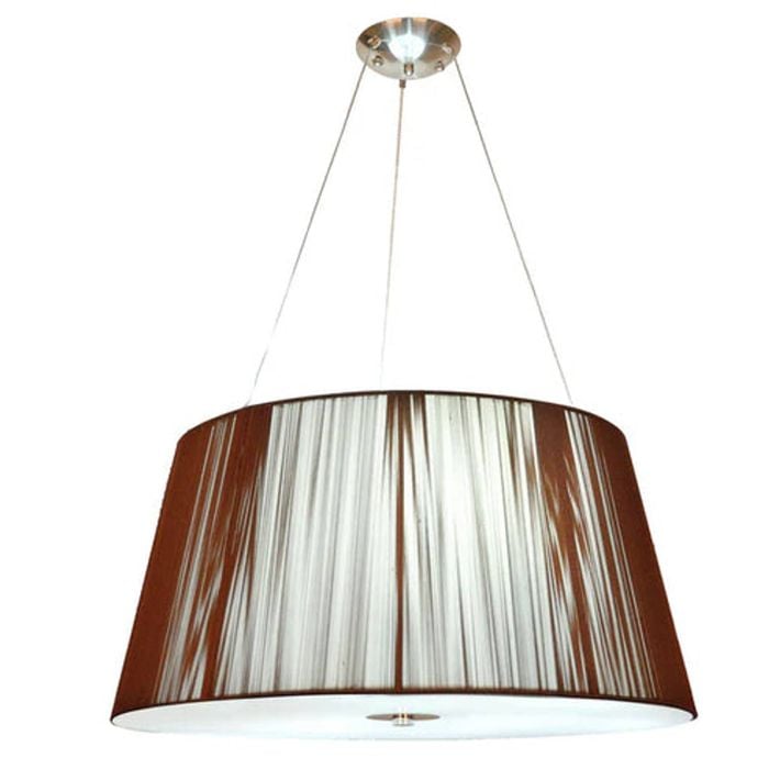 Brown shade Paolo 60cm 3 Light Drum Pendant