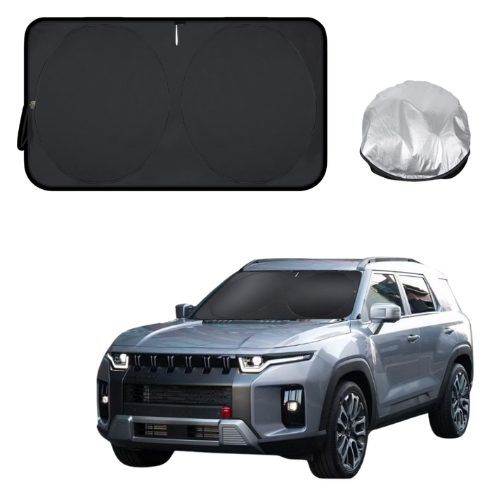 Front Windscreen Sun Shade for KGM SsangYong Torres 2025 - Current - Standard(150*85) - Black