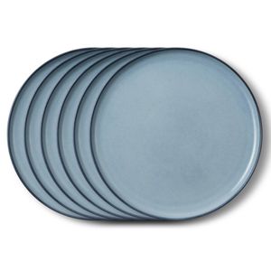 Salt & Pepper Relic Dinner Plates 27cm - Set of 6 - Blue