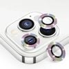 Metal Camera Len Glitter Cover Glass Protector Bling - For Apple iPhone 15 Pro / 15 Pro max (3pcs) - Rainbow
