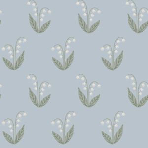 Wallpaper Trader Lilly Wallpaper Roll 10.05m X 53cm, Light Blue