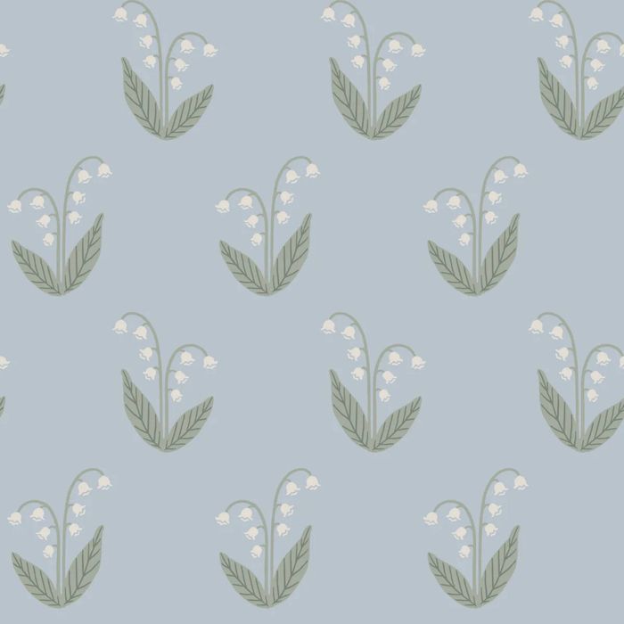 Wallpaper Trader Lilly Wallpaper Roll 10.05m X 53cm, Light Blue