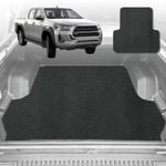 6D Diamond Ute Tub Mat for Toyota Hilux Double Cab 2015-Current (with factory plastic tub)-Black-Outback GT
