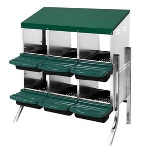 PaWz Chicken Nesting Boxes 6-Hole Durable Poultry Egg Laying Stations