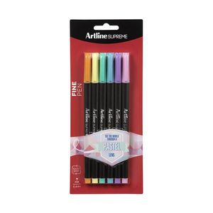 Artline Supreme Fineline Pen 0.4mm (Pastel 6pk)