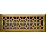 Accord 10 x 30cm Antique Brass Marquis Floor Register