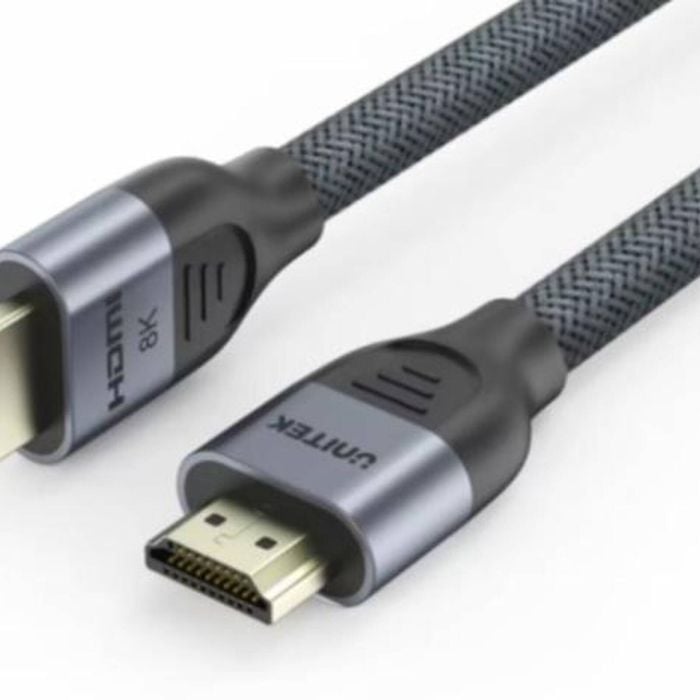 Unitek 1M Male to Male 8K HDMI 2.1 Braided Cable 60Hz Ultra High-Speed Up to 48Gbps Black Unitek Gift Box