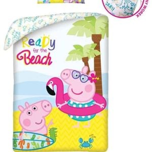 Peppa Pig Beach Cotton Quilt Cover Set - Single Bed Size