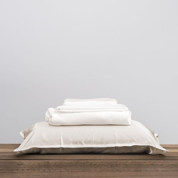 Satin Pillowcase Set - Ivory Cream