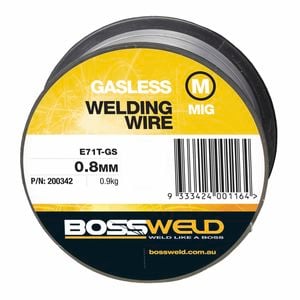 Bossweld 0.8mm 0.9kg Gasless GS MIG Wire