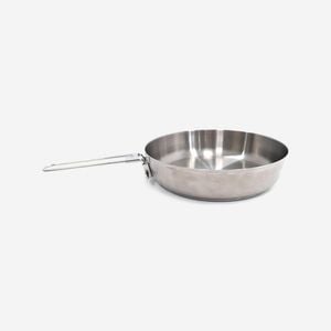 Decathlon - Hiker's Camp Frying Pan Mh100 Stainless Steel With Two-layer Bottom (0.9l) - One Size