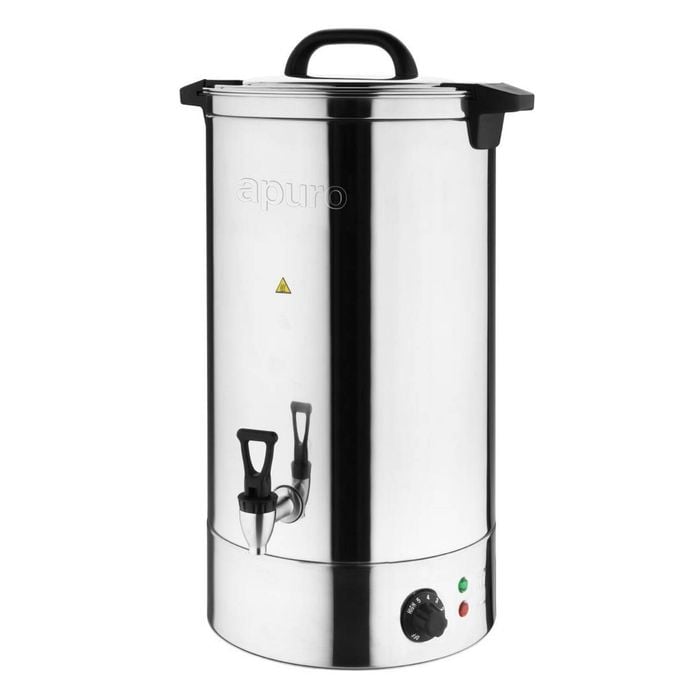 Apuro Energy Saving Manual Fill Water Urn Double Wall Stainless Steel 20ltr Commercial Kitchen Beverage Boiler