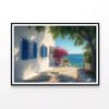 White Building, Blue Shutters  Print 100% Australian Made 120x90cm  (Poster)