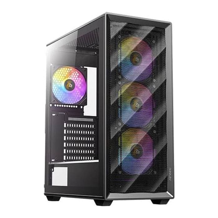 Antec Ax85 Argb Tempered Glass Mid-tower Atx Gaming Case - Black