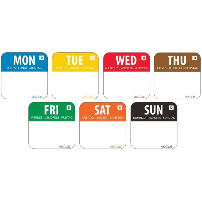 Dissolvable Food Rotation Label Kit 7000 Pack 20mm Commercial Kitchen Catering Supplies Labels