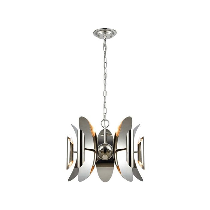 CLA Lighting STRATO Polished Nickel Hardware with Stainless Steel Pendant Light