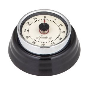 Academy Brontë Mechanical Timer with Magnet 60 Minute Black/Cream