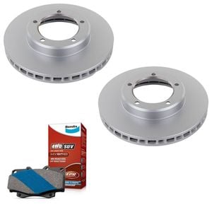 Basco Front Rotors + Pads for Toyota Landcruiser HZJ78/79/105, VDJ76/78/79, HZJ105, FZJ78/79/105 - BRK1041-BDX