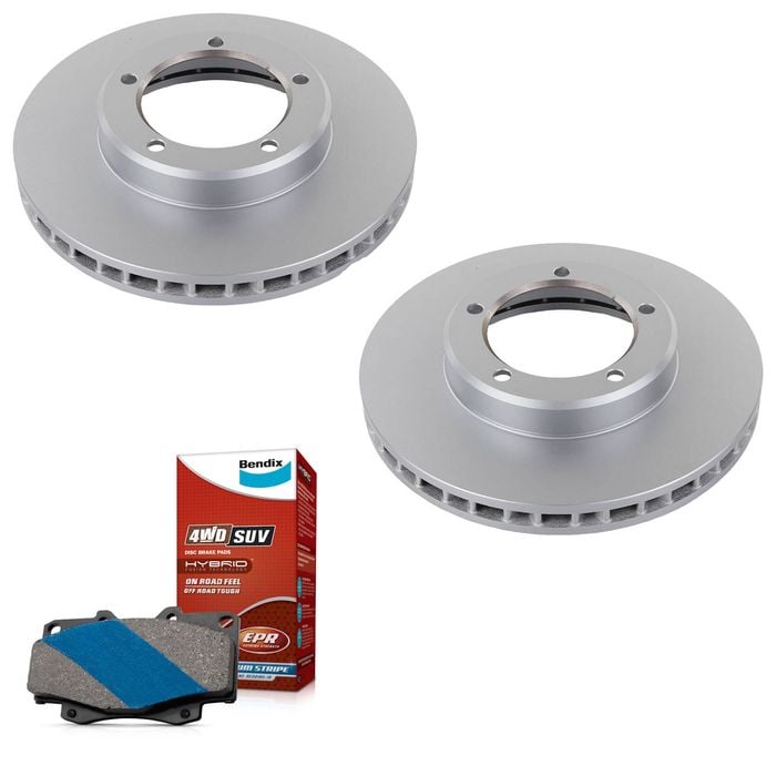 Basco Front Rotors + Pads for Toyota Landcruiser HZJ78/79/105, VDJ76/78/79, HZJ105, FZJ78/79/105 - BRK1041-BDX