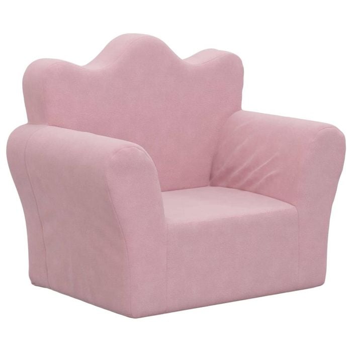 vidaXL Kids' Sofa Pink Soft Plush children's sofa playroom couch mini sofa