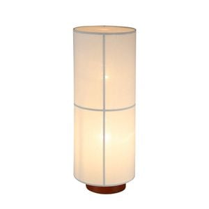 Luminea Matilda Modern Classic Linen Shade Metal Floor Lamp Light White
