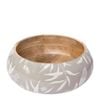 J.Elliot Home Bindi 30cm Round Serving Salad Bowl - Grey Beige
