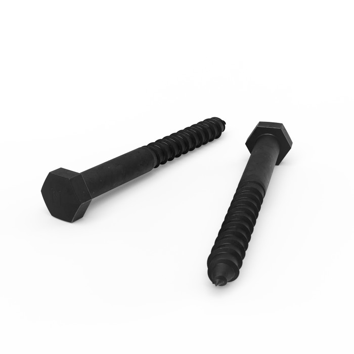ZENITH M10 x 100mm Hot Dipped Galvanised Black Hex Head Coach Screws - Each
