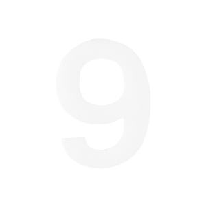 Sandleford 50mm Mode White Self Adhesive Number 9