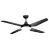 Arlec 130cm Black Grid Connect Smart Madrid 4 Blade DC Ceiling Fan with Light