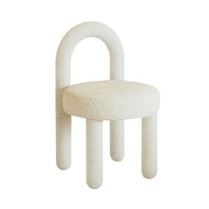Miuz Lounge Chair Padded Boucle Living Room Accent Chairs Dining Chair