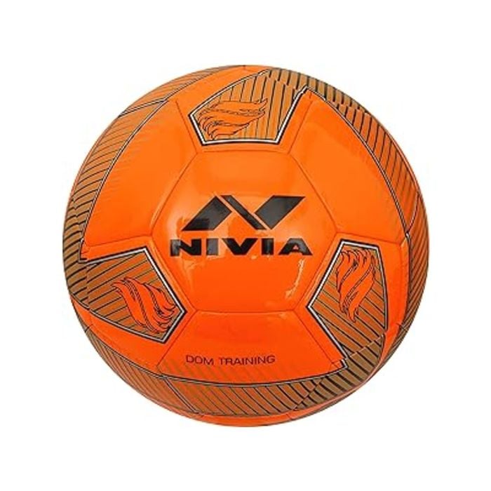 Nivia DOM08 Training ‎PU Football Soccer (Orange, Size 5) | Machine Stitched | 32 Panel | TPU top Layer | Soccer Ball