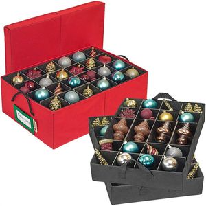Catzon Christmas Ball Storage Box with 3 Stackable Trays
