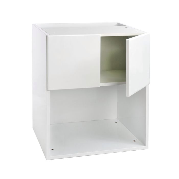 Kaboodle 600mm Egg White Wall Microwave Cabinet - Egg White