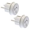 2PK Moki Travel Adaptor AUS/NZ to Europe/Bali Wall Adapter Power Plug Outlet WHT