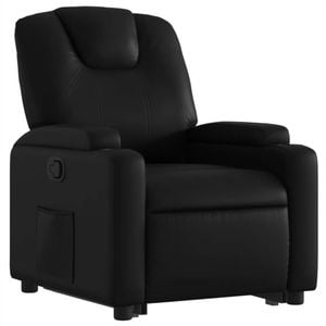 vidaXL Stand up Recliner Chair Office Armchair Single Sofa Black Faux Leather